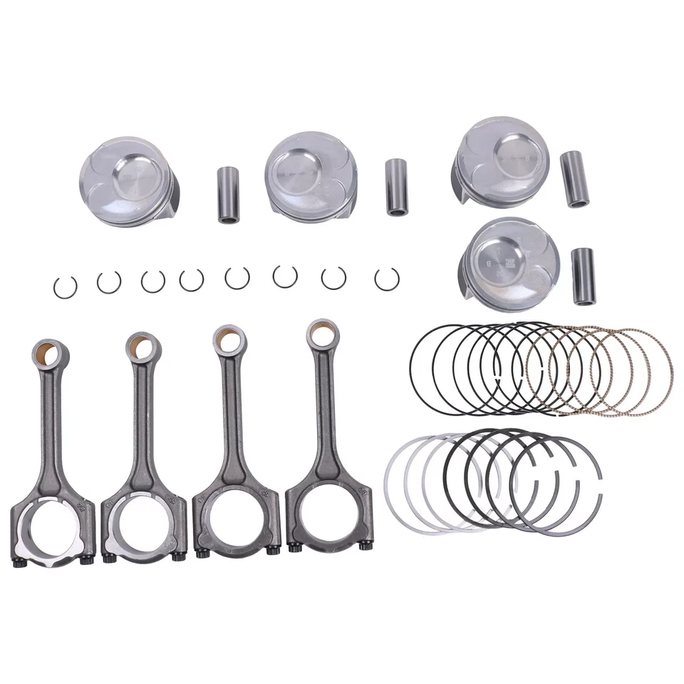 4 x Kit de varilla de conexión de pistón y anillos 23510-2E001 para Kia Soul Forte Koup 2,0 L Foto 3 de 4