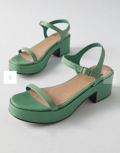 Free People Seychelles Green Paxton Heels, Size 8, New! - Picture 2 of 15