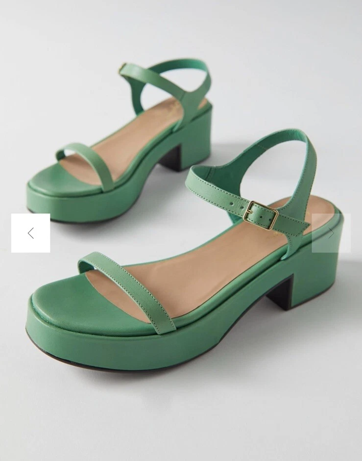 Free People Seychelles Green Paxton Heels, Size 8, New! - Image 2 of 4