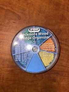 Premier Dental 9061115 Sycamore Wood Wedges Organizer 6 Components.