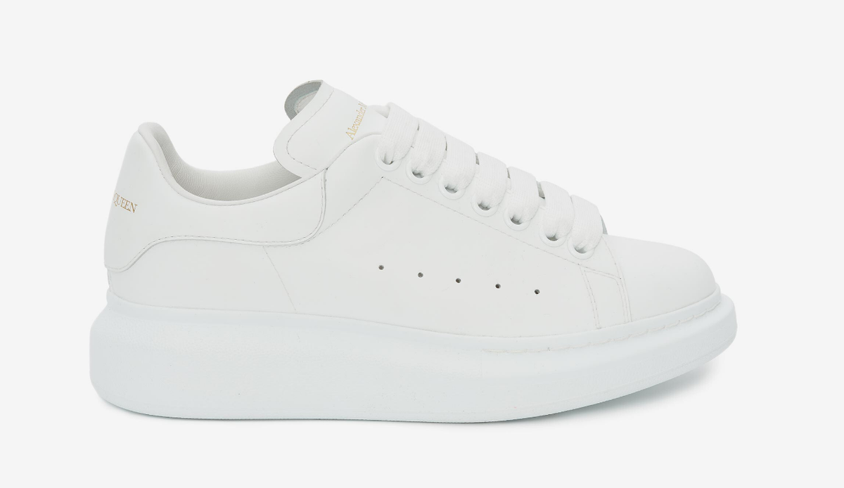 Alexander McQueen Leather Casual Sneakers Men's White 553680-WHGP5