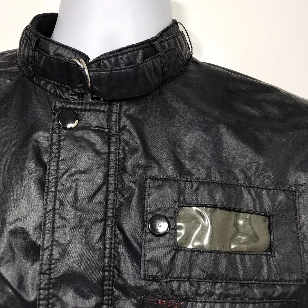VTG Turbo S Silton Cafe Racer Jacket Mens Size M Black Windbreaker