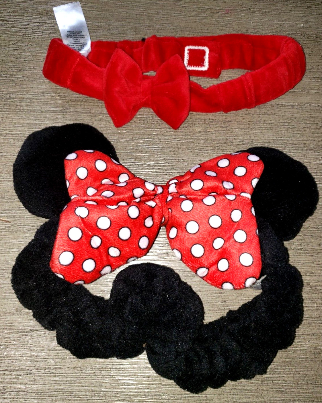 2 womens HEAD BAND 1 AFTER SHOWER DISNEY LARGE MINNIE BOW NEW 1 SIZE