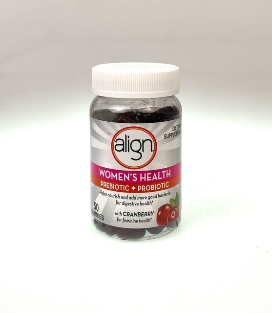 1 Align Women's Health Prebiotic Probiotic Cranberry 50 Gummies for