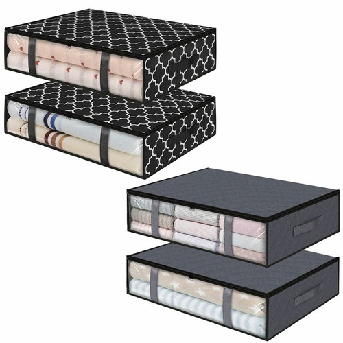 2pcs Organizer Under the Bed Storage Bags 40L Container Box for Clothes - Picture 4 of 17