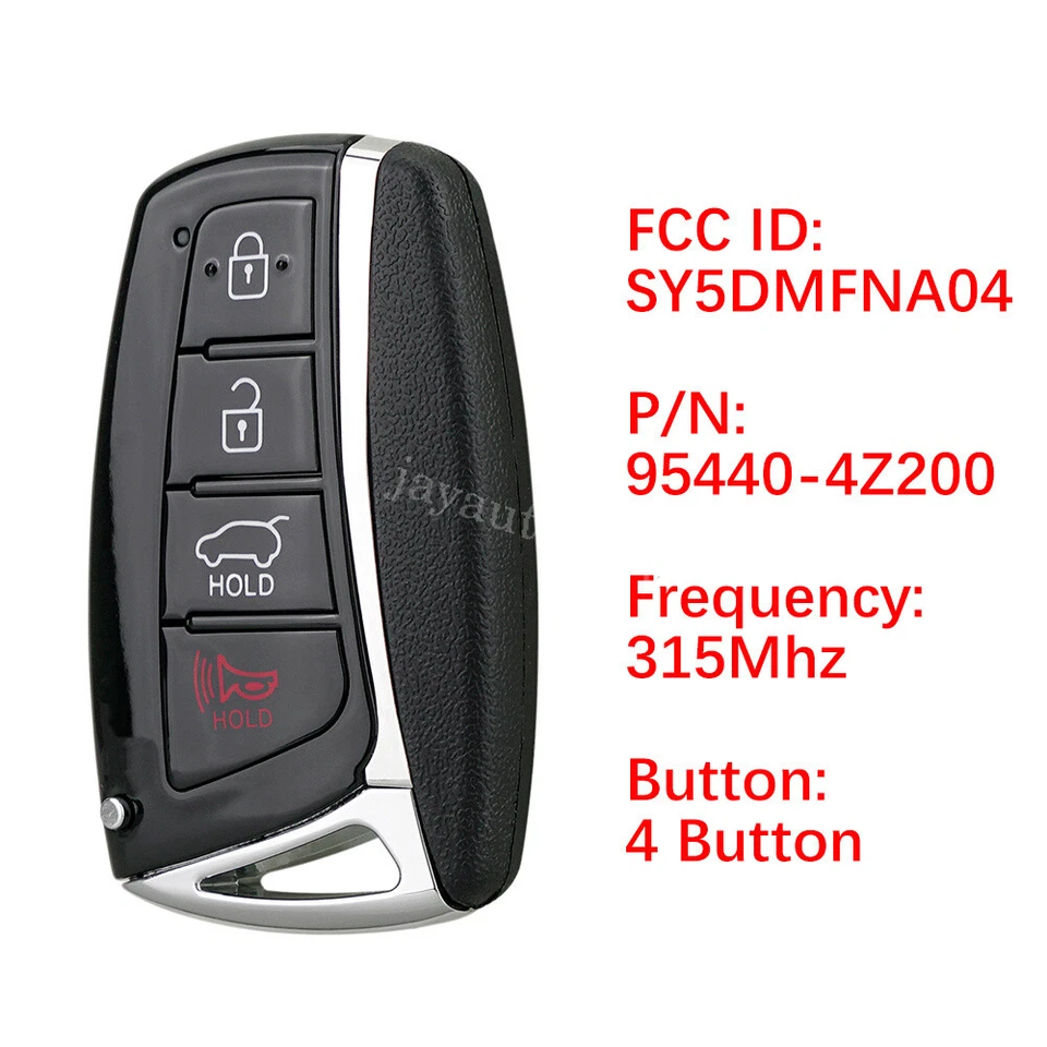 2 para HYUNDAI SANTA FE 2013 - 2018 MANDO A DISTANCIA INTELIGENTE PROXIMIDAD LLAVERO 95440-4Z200 Foto 2 de 4