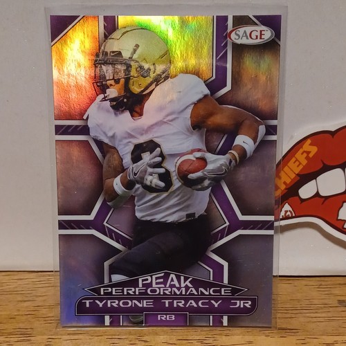 2024 Sage Peak Performance #PK-TTJ Tyrone Tracy Jr RC Purple Giants RC