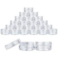 200pcs 3 gram high quality Clear Lid Jars cosmetic makeup cream Jewelry 3g 3ml
