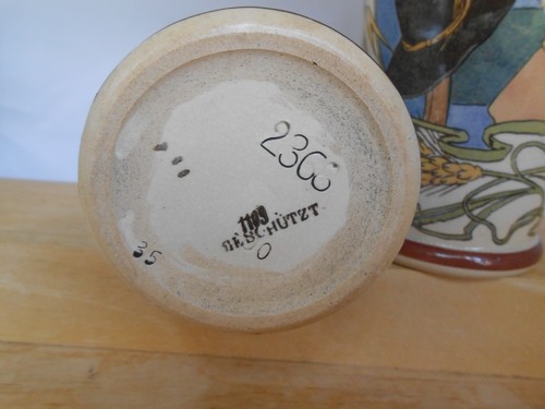 4 VILLEROY & BOCH Mettlach Germany tumbler beer ge Schutzt antique 1091 1094 110 - Picture 6 of 14