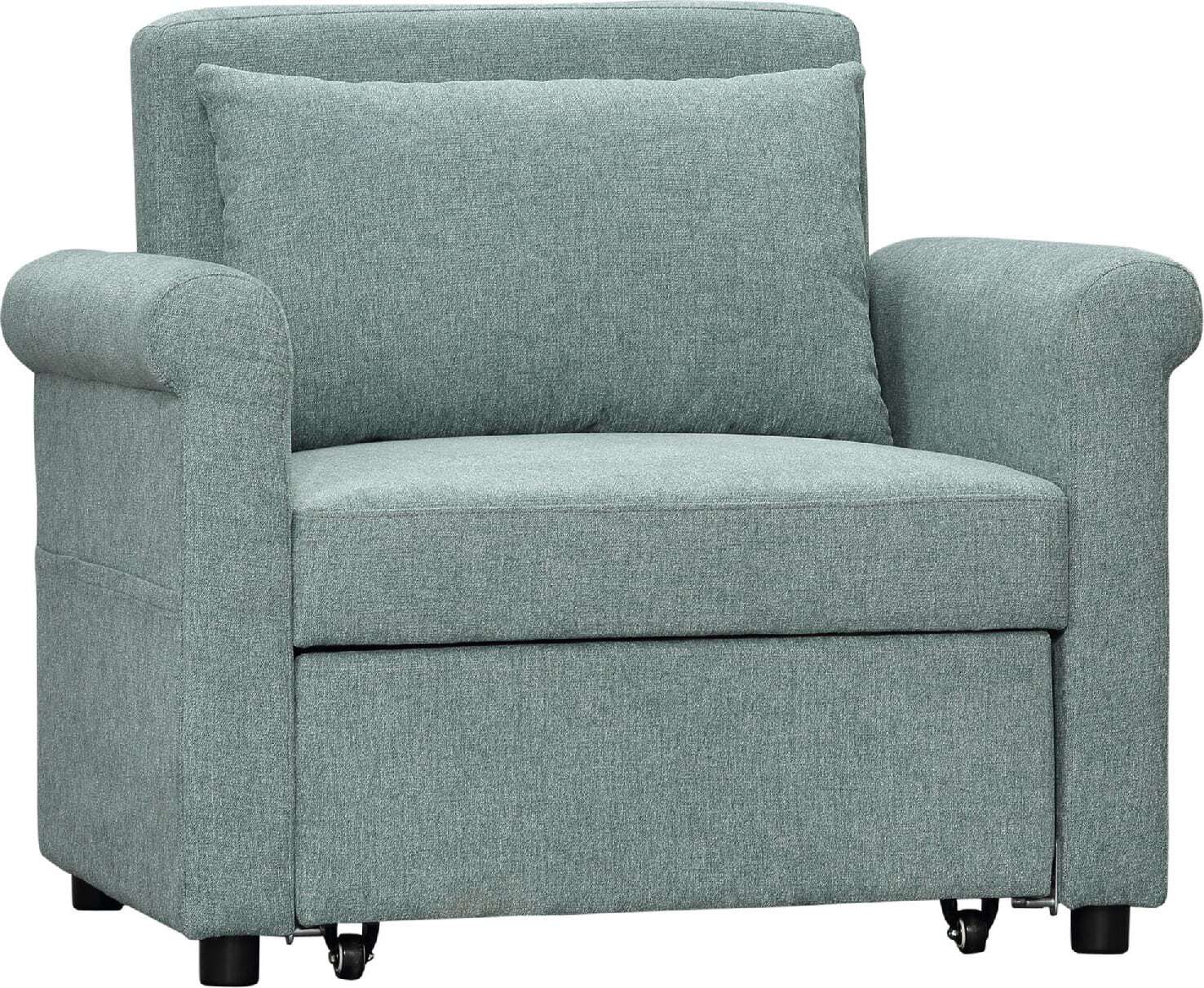 DecHome Poltrona Letto Singolo  96x84.5x87.5 cm Verde 477V00GN-839