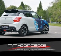 CUP Seitenschweller AnsäTze Schwarz FüR Suzuki Swift MK6 Sport Skirts Schweller