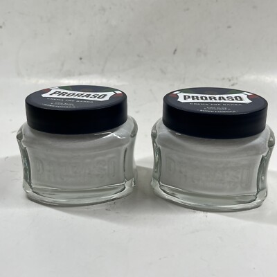 2x PRORASO Crema Pre Barba Blue Pre-Shave Cream Aloe Vera Vitamin E NEW NO BOXES