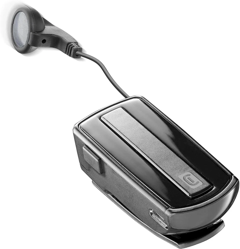 cellularline - BTCLIPARDP - Auricolare Bluetooth Riavvolgibile con Clip - Durata - Immagine 2 di 4