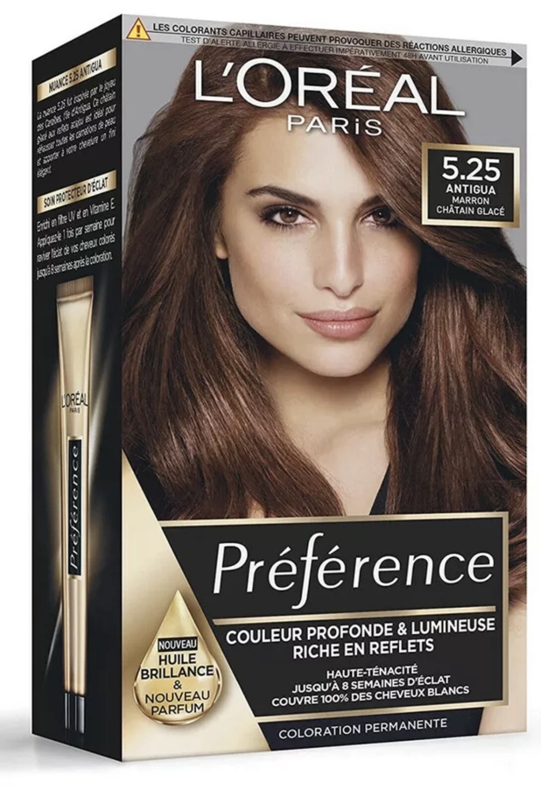Coloration L'Oréal Préférence Antigua 5.25 teinture marron châtain permanent
