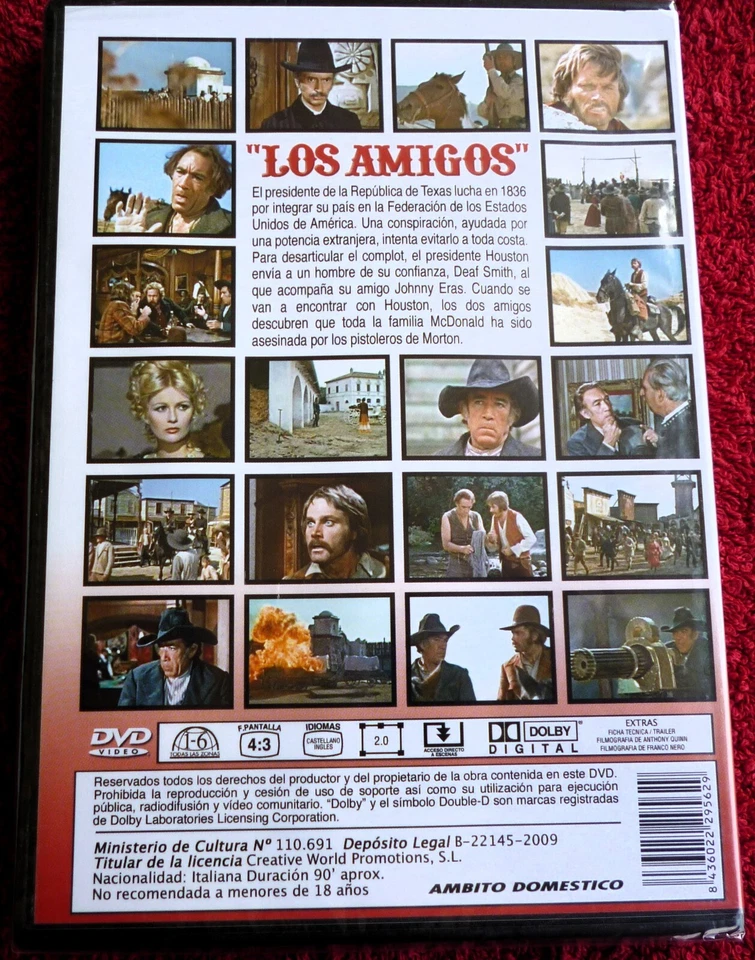 LOS AMIGOS / Deaf Smith & Johnny Ears (Dvd) English Español - Precintada Sealed - Imagen 2 de 2