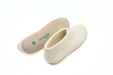 Zapatos de interior blanco perla - Zapatos de interior para adultos - Zapato de lana cálido - Zapato unisex