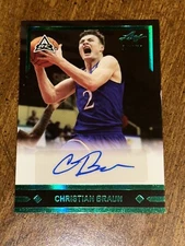 CHRISTIAN BRAUN 2021-22 Leaf Memories Autograph #34/50 DENVER NUGGETS KANSAS