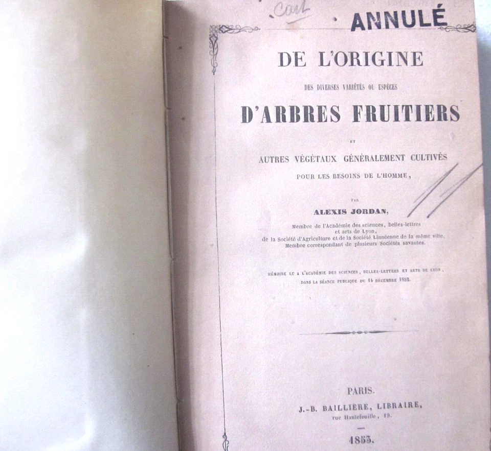 ARBORICULTURE : 5 OUVRAGES D' ALEXIS JORDAN  reliés dédicaces - Photo 3/4