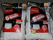 Hanes Boys Briefs Size Medium 10 - 12 Cool Comfort Flex lot of 2 6 Packs New