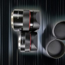 Square Metal Camera Lens Hood w/Cap For SAMYANG AF45mm F1.8/ 35MM F2.8 FE LensvS