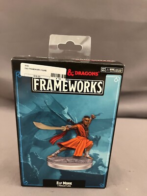 Dungeons & Dragons Frameworks Elf Monk Male Miniature Wizkids