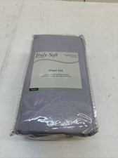 Full Everyday Microfiber Solid Sheet Set Lavender - Truly Soft Size Full