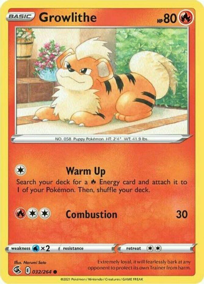 Pokemon - GROWLITHE - 032/264 - Fusion Strike - NM/M