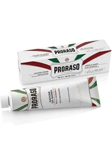 PRORASO White Sensitive Skin Shaving Cream Tube Oatmeal Extract Green Tea Italy
