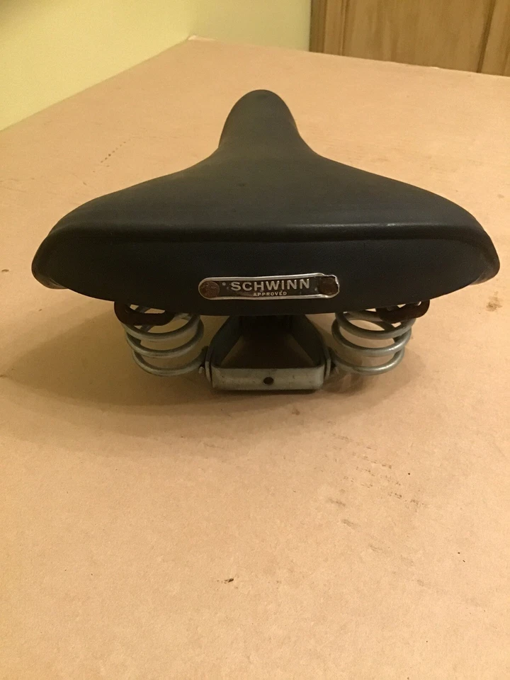 Винтажное Велосипедное Сиденье Scwinn С Пружиной с Чехлом для Значка T85 - Изображение 3 из 4