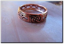 Solid Copper Celtic Ring CTR1902 - 1/4 inch wide. Available in Sizes 5 to 10.