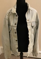 VTG Levi's Made in USA Acid Wash Trucker Denim Jean Jacket Mens XL