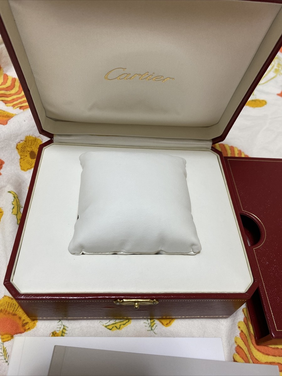 Cartier Red Watch Box Authentic COWA 0043 + Booklet | eBay