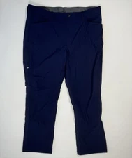Eddie Bauer Men 40x32 (42x32) Navy Fleece Lined Tech Pant Stretch Outdoor Hiking