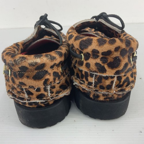 Timberland x Supreme Calf Hair Leopard Print Men's Black Leather Loafers Size 13 - 第 3/7 張圖片