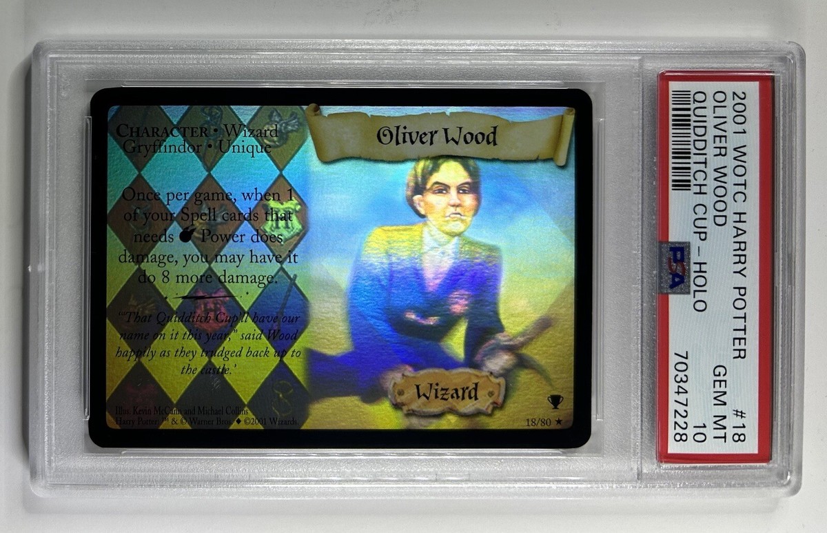 Harry Potter TCG Oliver Wood Holo Foil 18/80 Quidditch Cup PSA 10