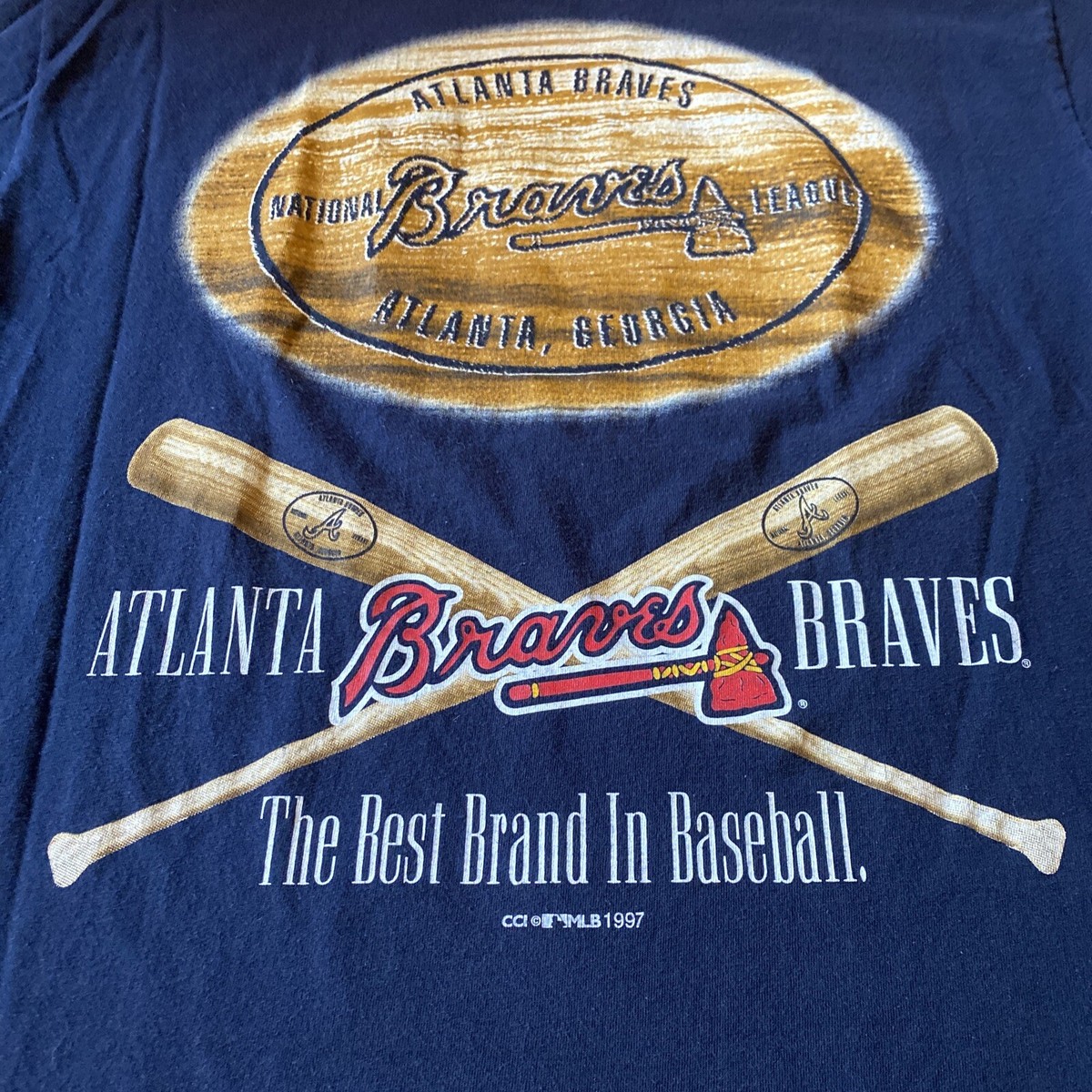 MLB公式 1997年製】BRAVES ベースボールシャツ XL 希少古着