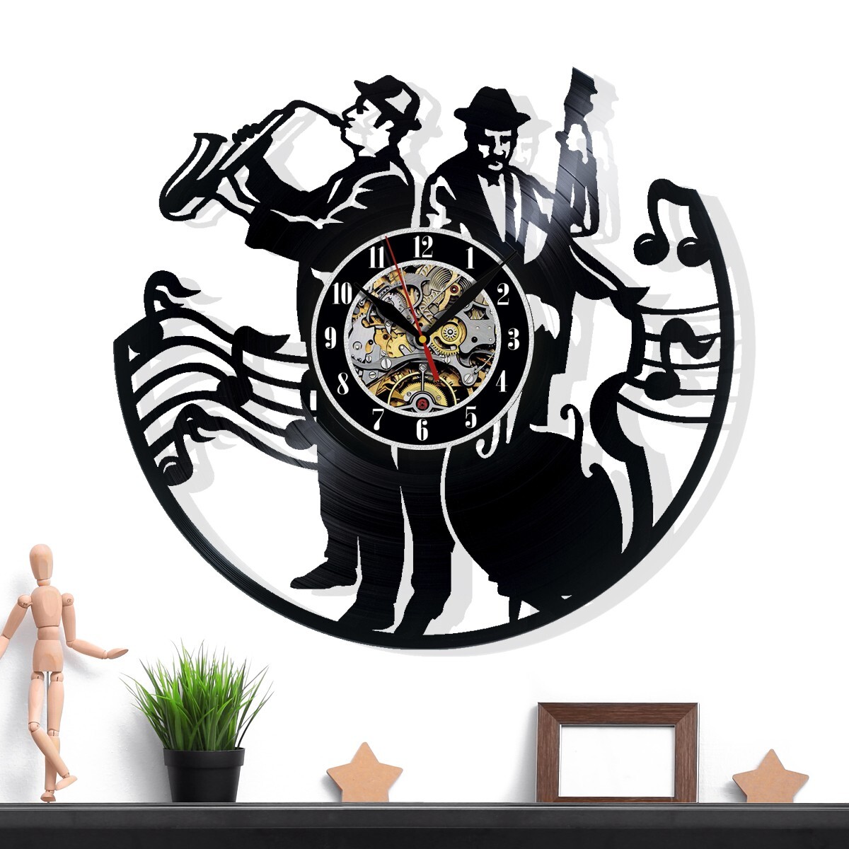 Jazz Wall Clock Retro Decor Unique Home Accent Perfect Gift - s l1600