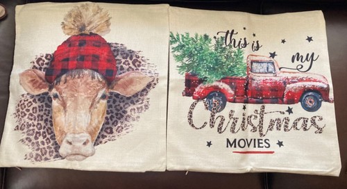 Christmas Pillow Cases 18x 18- Set of 4 - Picture 3 of 3