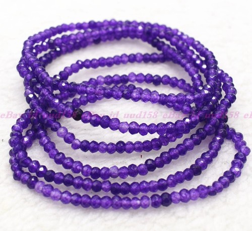 Wholesale 6 Pcs Natural Multicolor Gemstone 2x4mm 7.5” Crystal Healing Bracelet - Picture 23 of 73