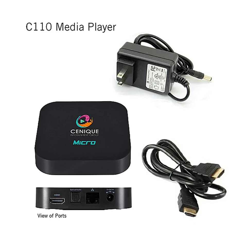 Cenique C110-PL Compact 8GB NAND Flash Wi-Fi LAN 1080P Digital Media Player - Image 4 of 4