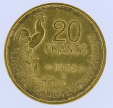 FRANCE Guiraud 20 Francs 1950 B Beaumont Le Roger 4 faucilles plumes