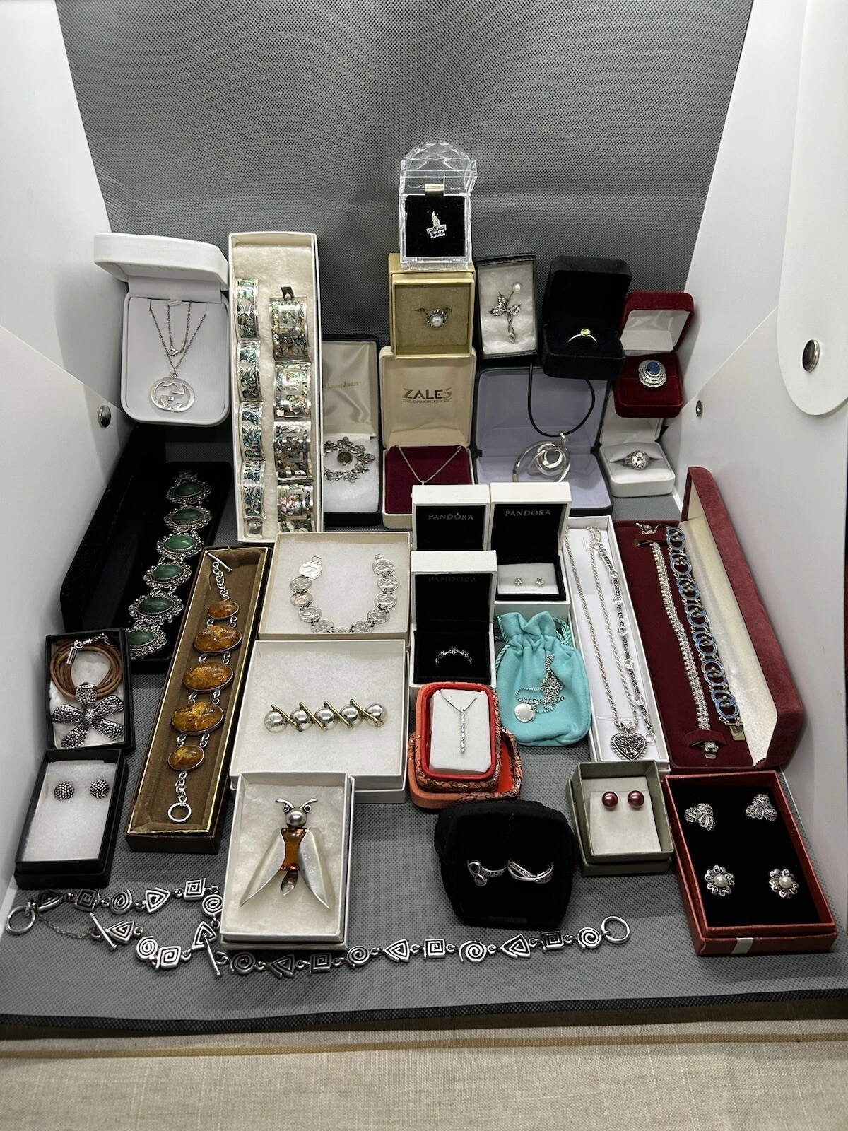 lot bijoux fins sterling Tiffany & Co.Gucci,pandora,etc.certains vintage beaux