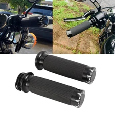 2pcs Motorcycle 1" Handlebar Hand Grips For Harley Touring Electra Glide