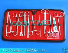 53 PC US MILITARY FIELD MINOR SURGICAL INSTRUMENTS KIT DS-1015