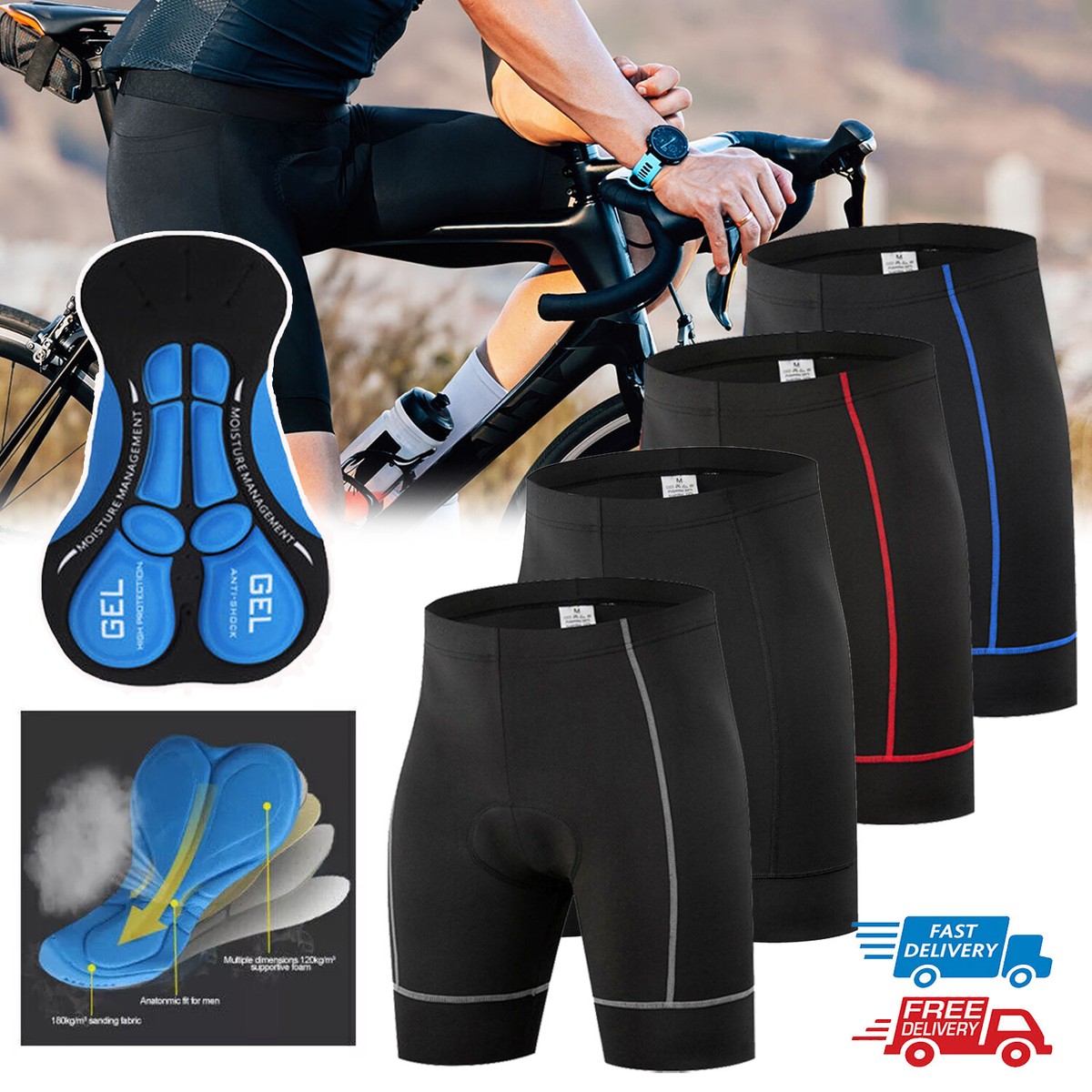 Padded Bike Cycling Shorts With Foam Proberos® Cycling Shorts For