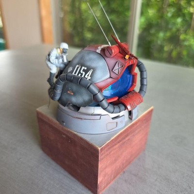 Dom Head Painting Diorama Gundam Gunpla LED Mono Eye Display Model