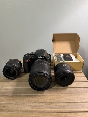 Nikon D3500 DSLR Camera Bundle w/ 18-55mm, 18-140mm VR & 40mm Macro Lens