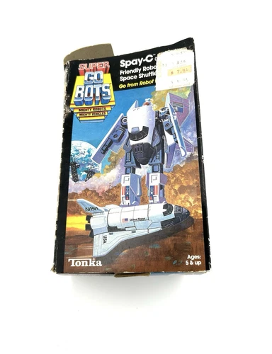1984 VINTAGE TONKA Super GOBOTS Spay-C Friendly Robot Space Shuttle NASA In Box