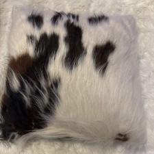 Cowhide Throw Pillow Both Sides Real On Back Leather Western Rustic Cowboy Farm
