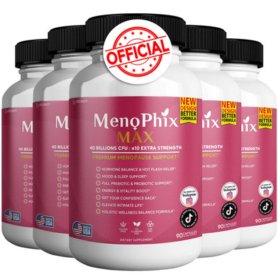 5 PACK Menophix Max Premium Menopause Support Supplement, 40 Billions CFU, Extra